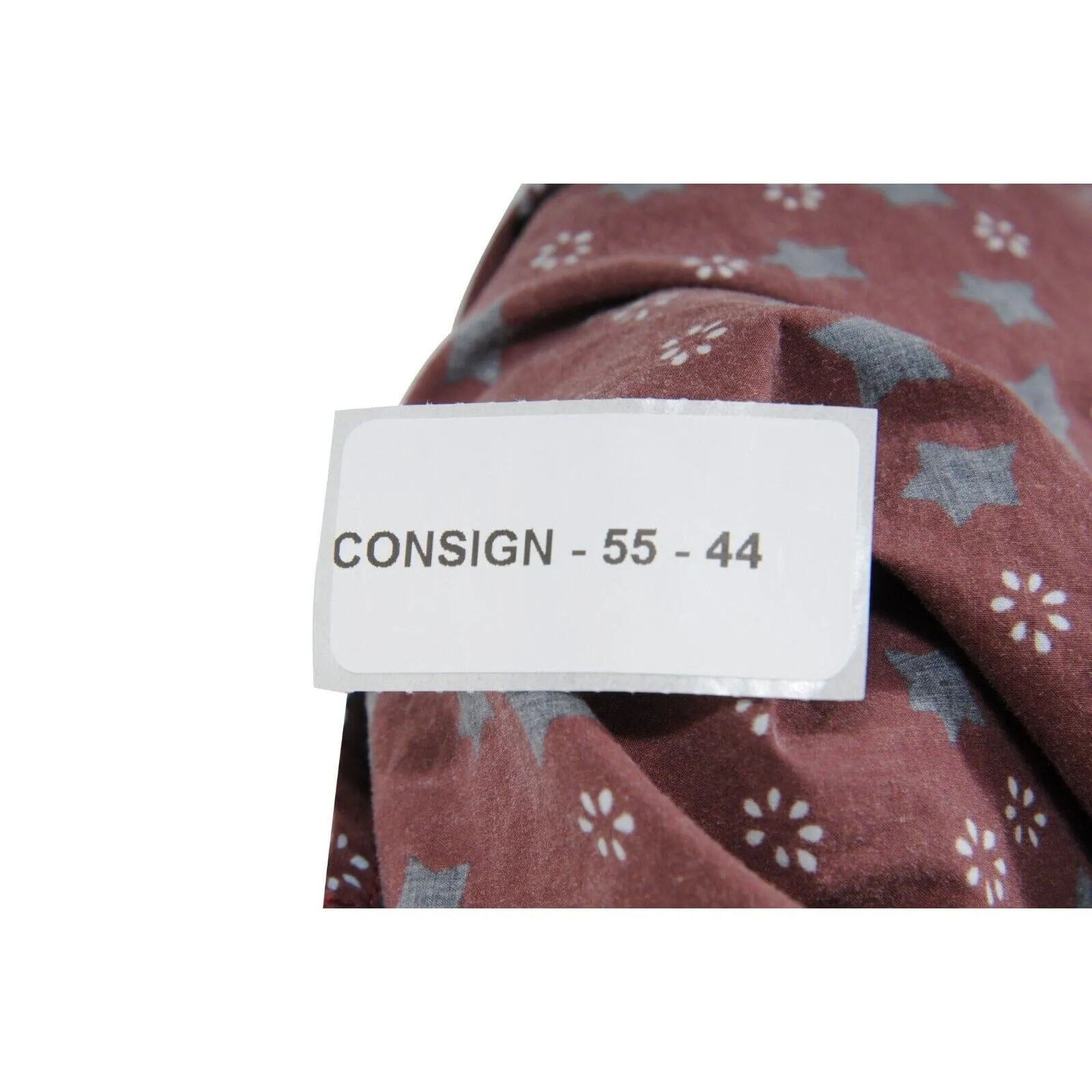 3/4 Burgundy Red Star Button Down Shirt