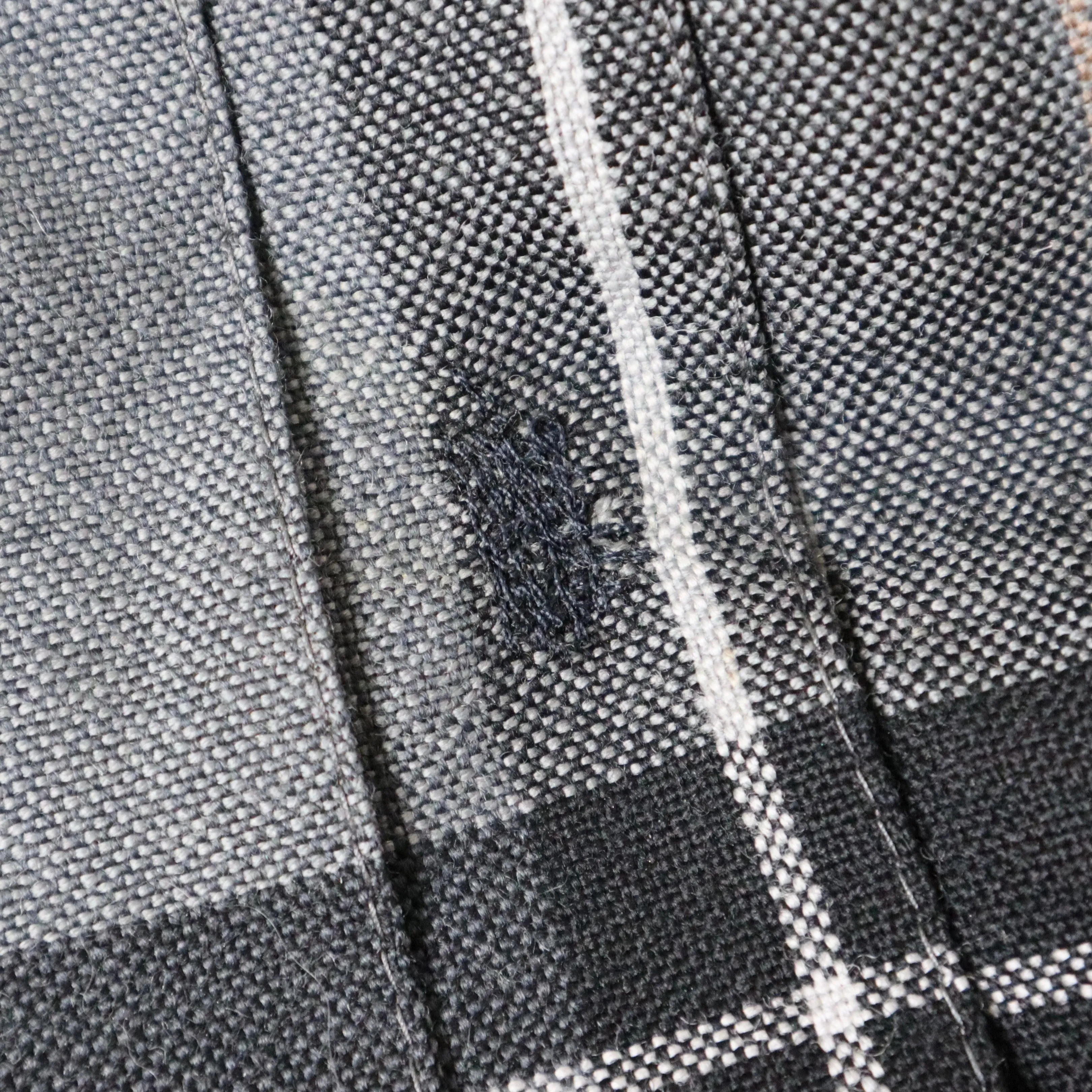 60s Pleated Plaid Maxi Skirt (S/M)