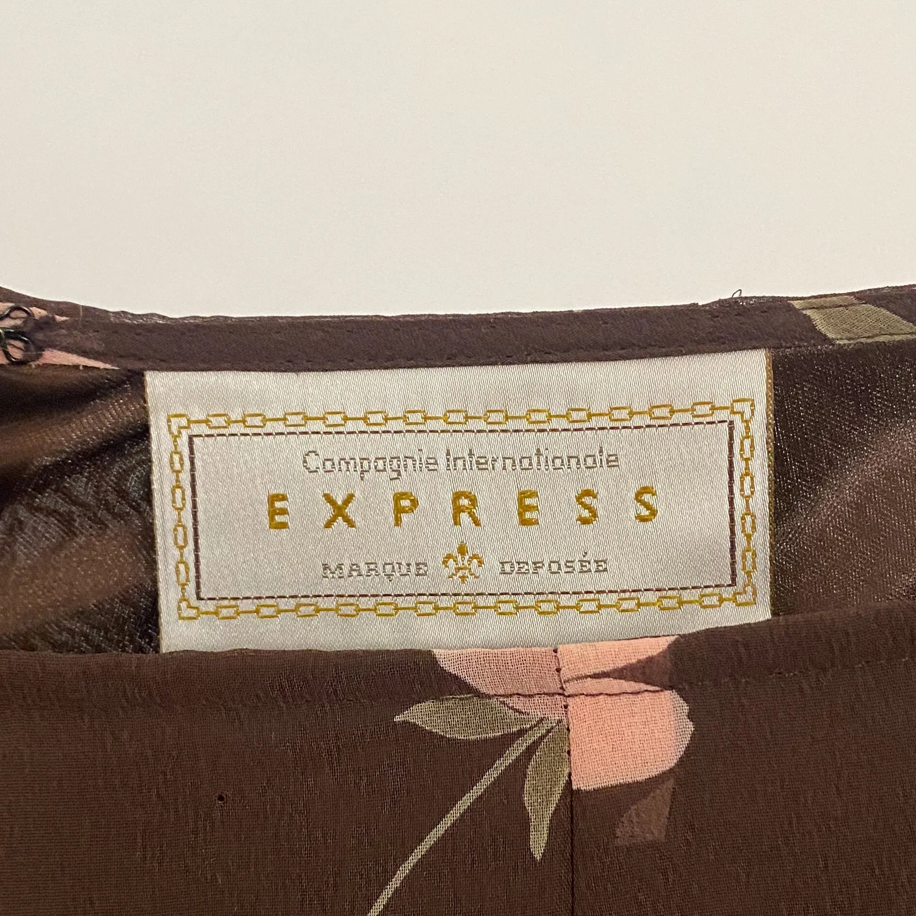 90's Brown Floral Maxi Skirt