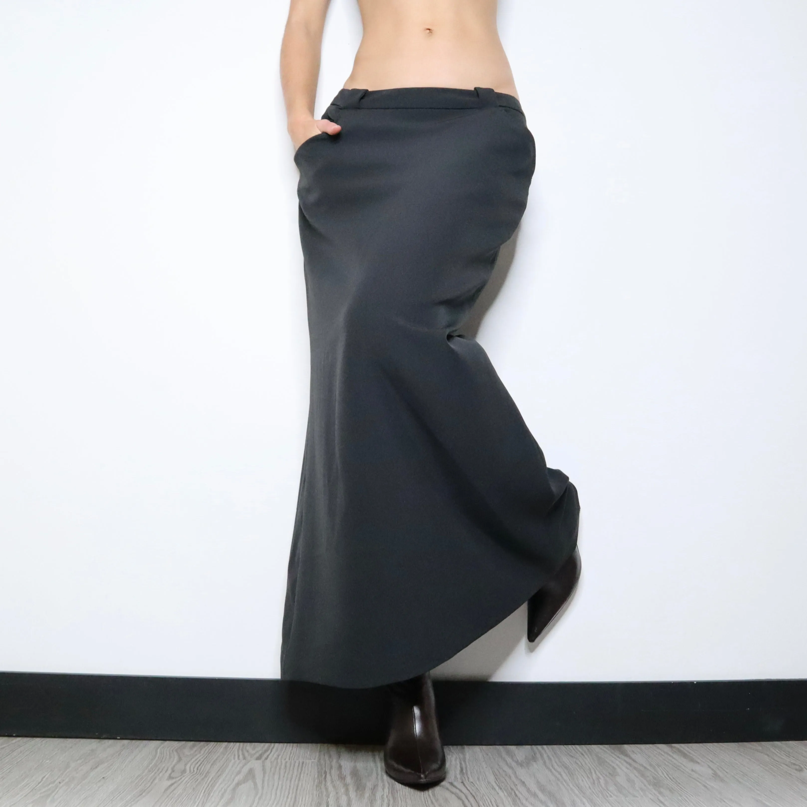90s Gray Maxi Skirt (M)