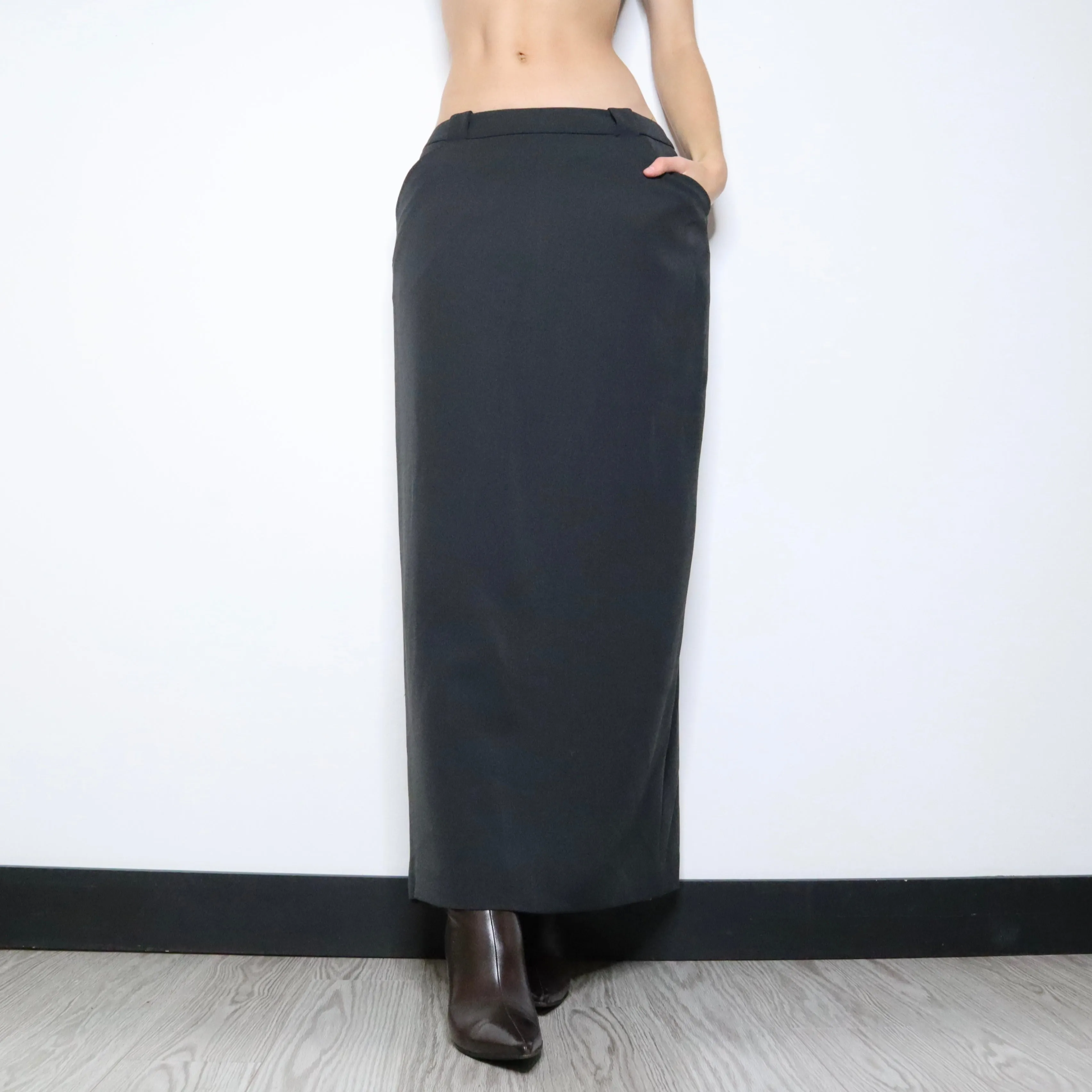 90s Gray Maxi Skirt (M)