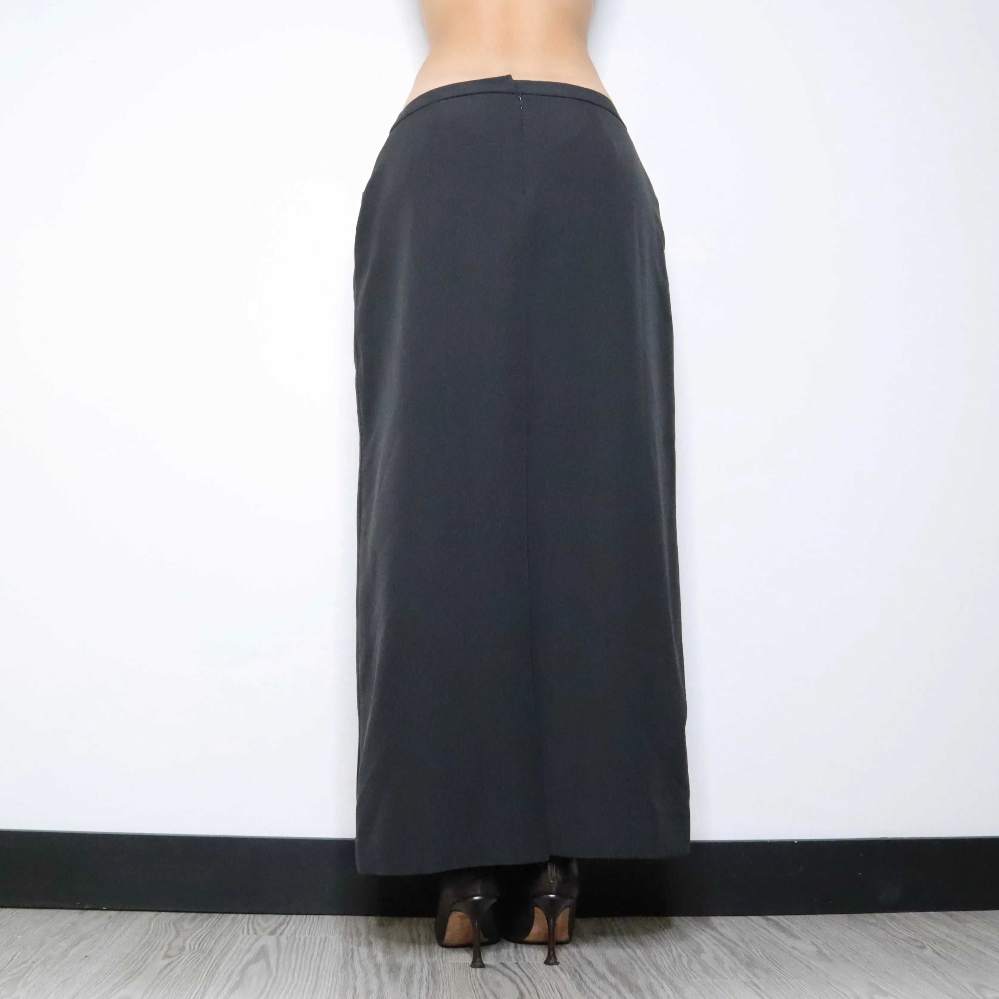 90s Gray Maxi Skirt (M)