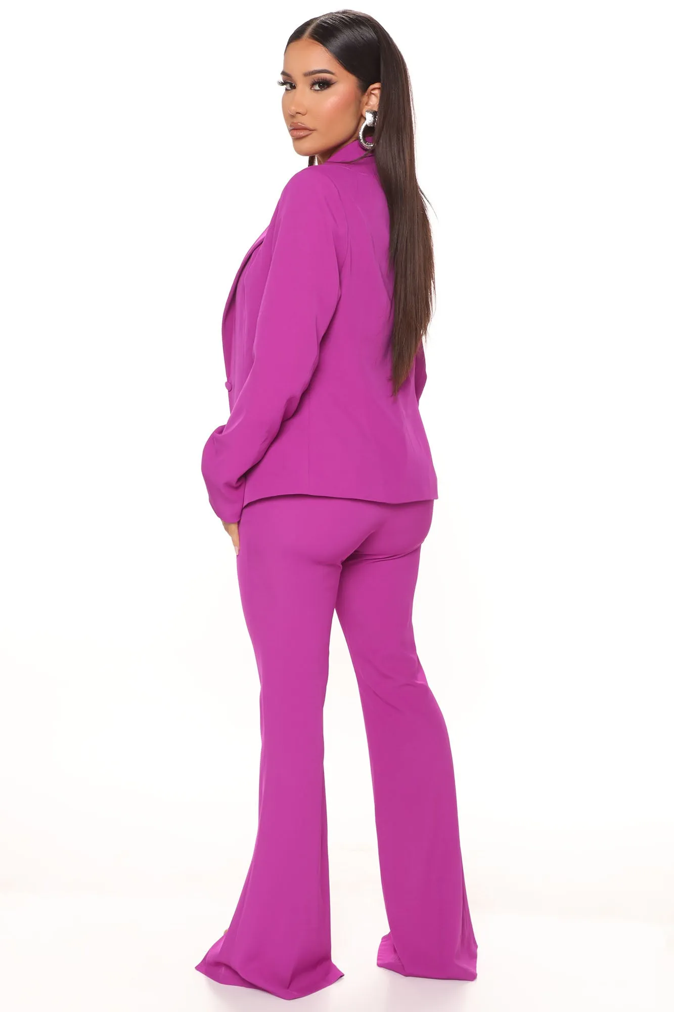 Adele 3 Piece Blazer Pant Set 34 - Purple