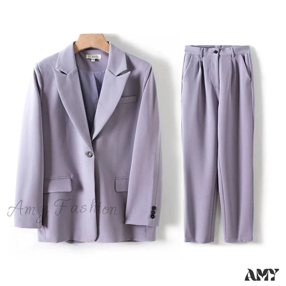 Amy Fashion - Women Blazer Guard Pants Sets