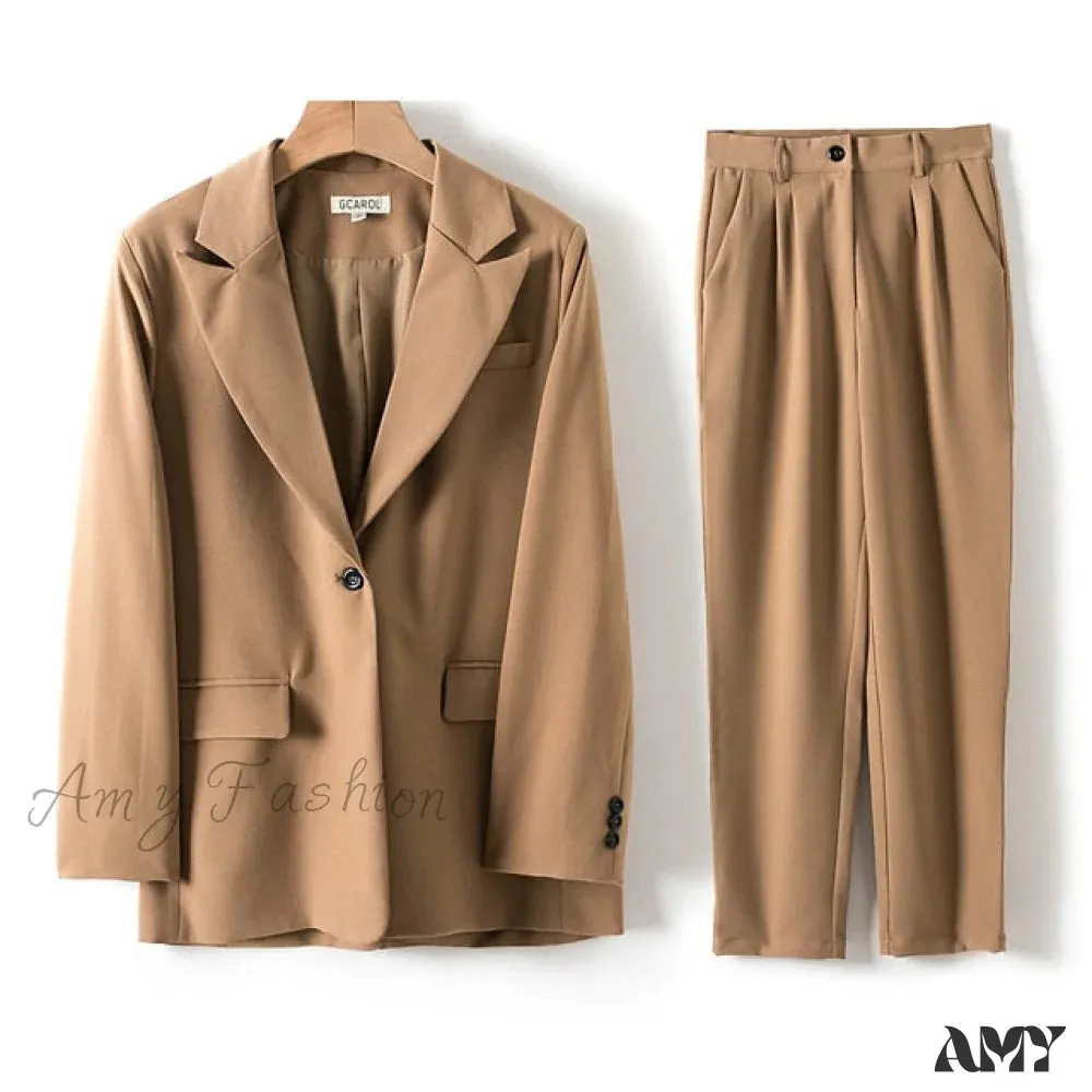 Amy Fashion - Women Blazer Guard Pants Sets