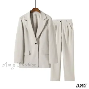 Amy Fashion - Women Blazer Guard Pants Sets