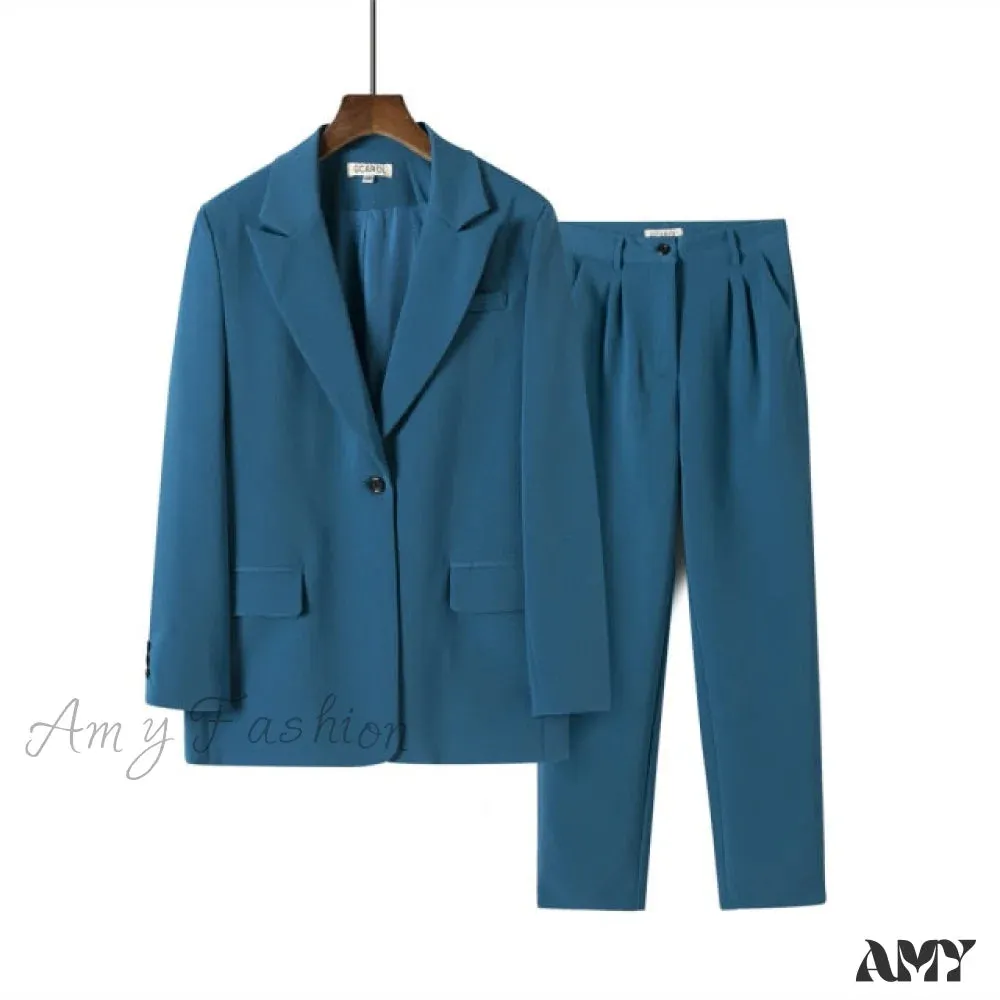 Amy Fashion - Women Blazer Guard Pants Sets