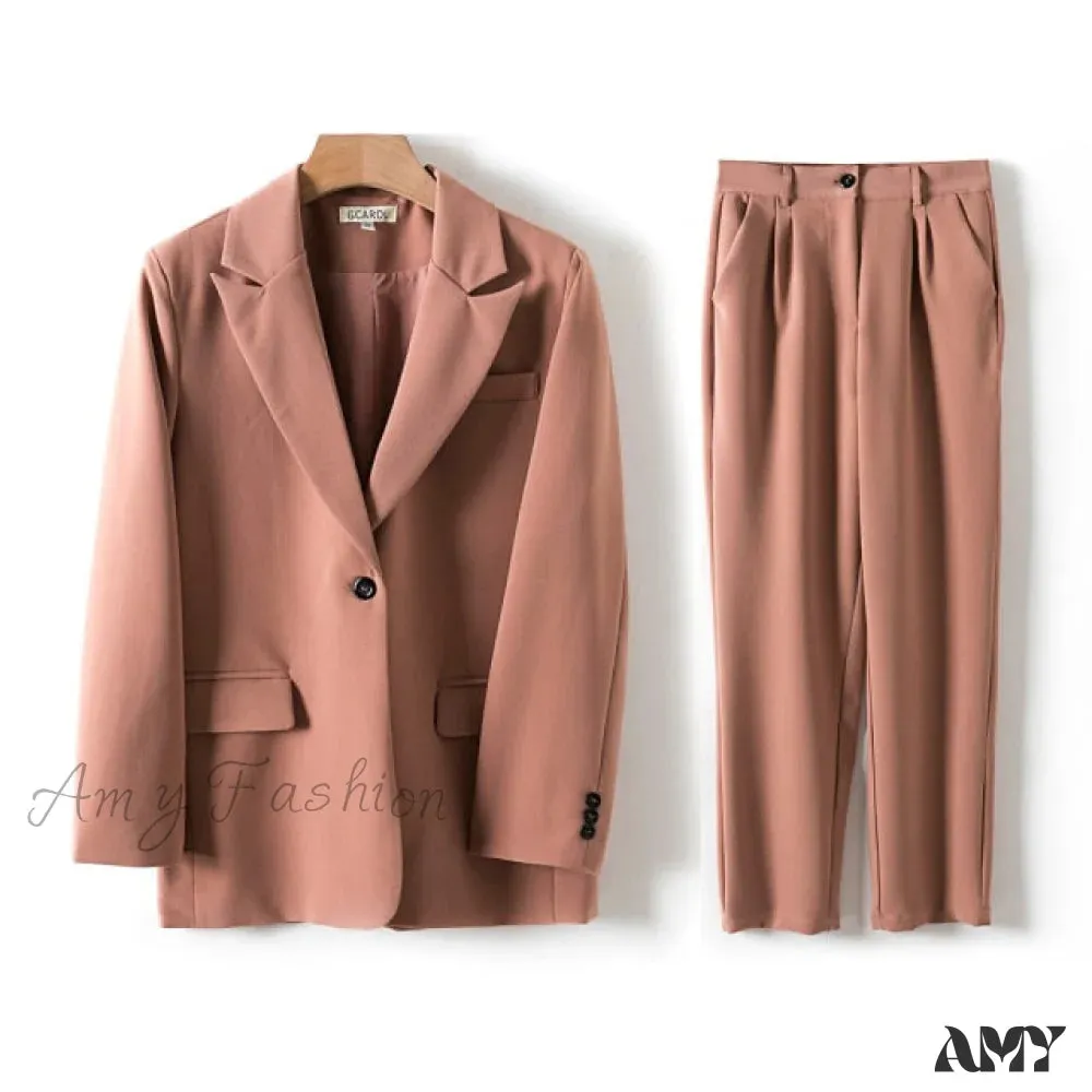 Amy Fashion - Women Blazer Guard Pants Sets