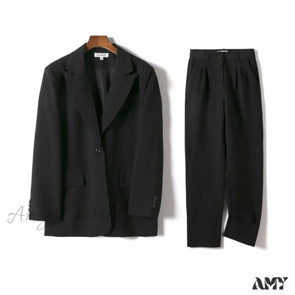 Amy Fashion - Women Blazer Guard Pants Sets
