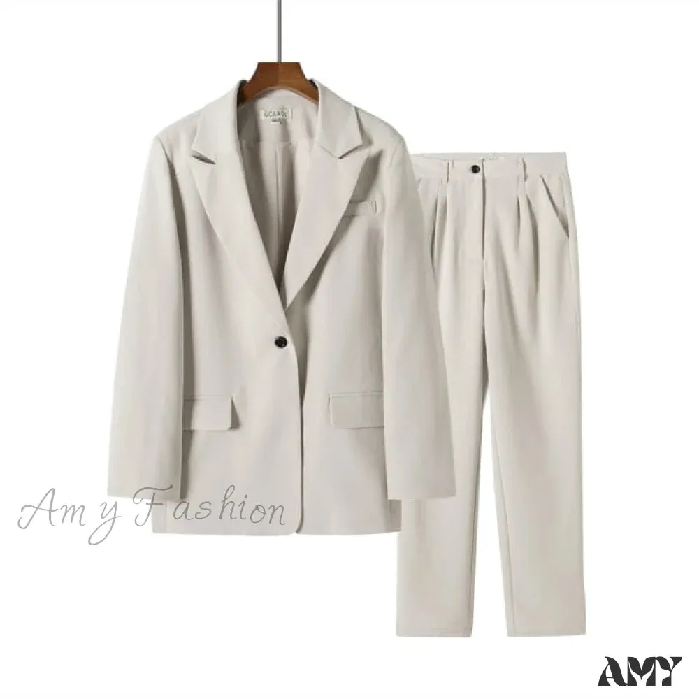 Amy Fashion - Women Blazer Guard Pants Sets