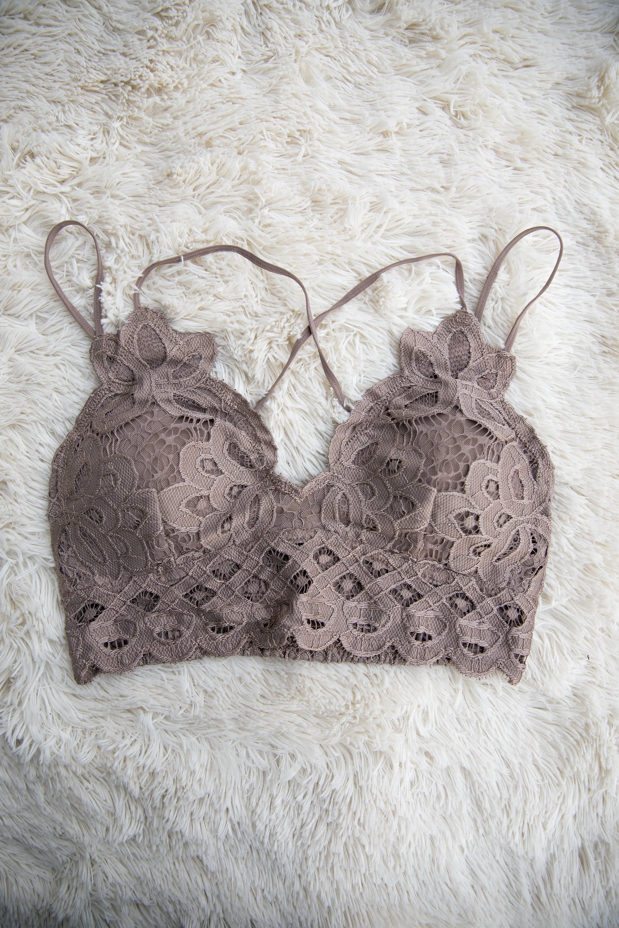 Arabella Lace Bralette - Cocoa