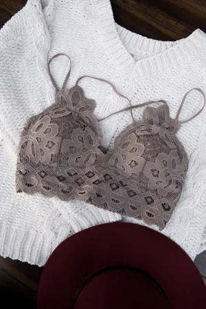 Arabella Lace Bralette - Cocoa