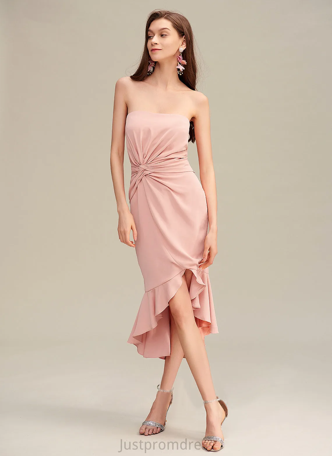 Asymmetrical Elegant Blends Dresses Alondra Club Dresses Cotton Sweetheart Sleeveless