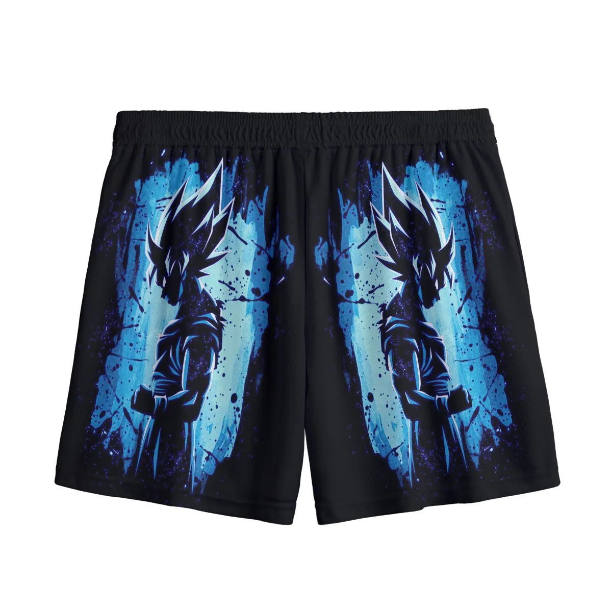Awesome Goku Blue Design Dragon Ball Z Mesh Shorts