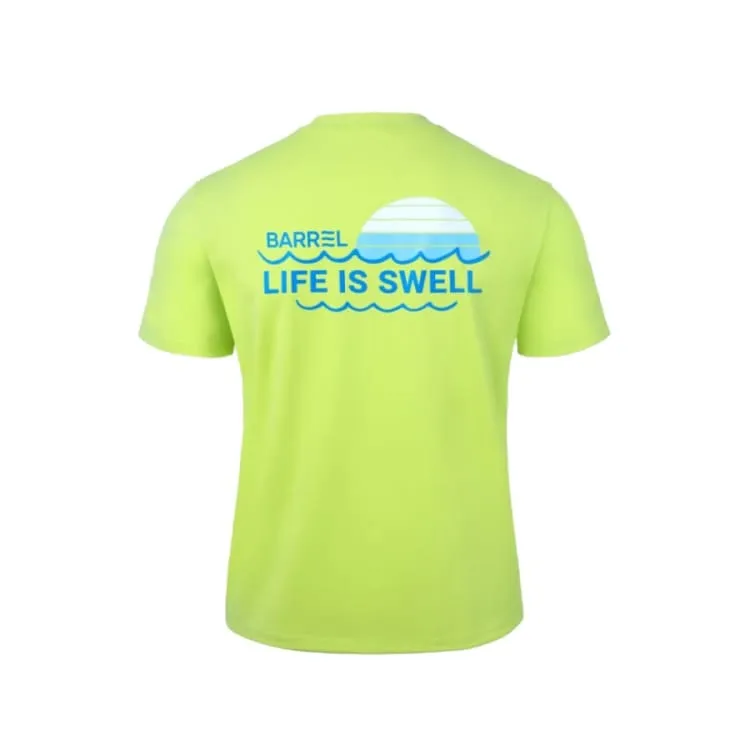 Barrel Men Vibe Sunset S/S Rashguard-GREEN