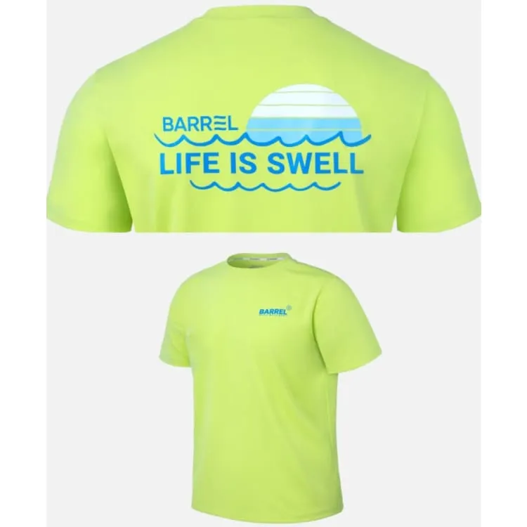 Barrel Men Vibe Sunset S/S Rashguard-GREEN