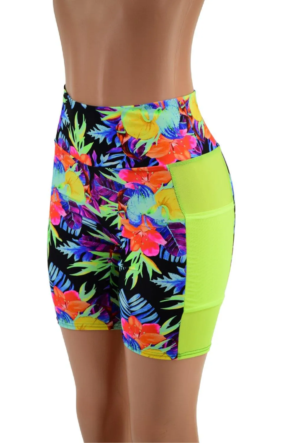 Bike Shorts with Side Panel Pockets