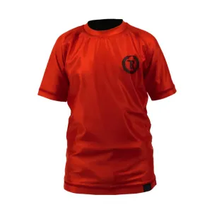 Black Gang Kids Jiu Jitsu Rash Guard Short Sleeve [RED X BLACK]
