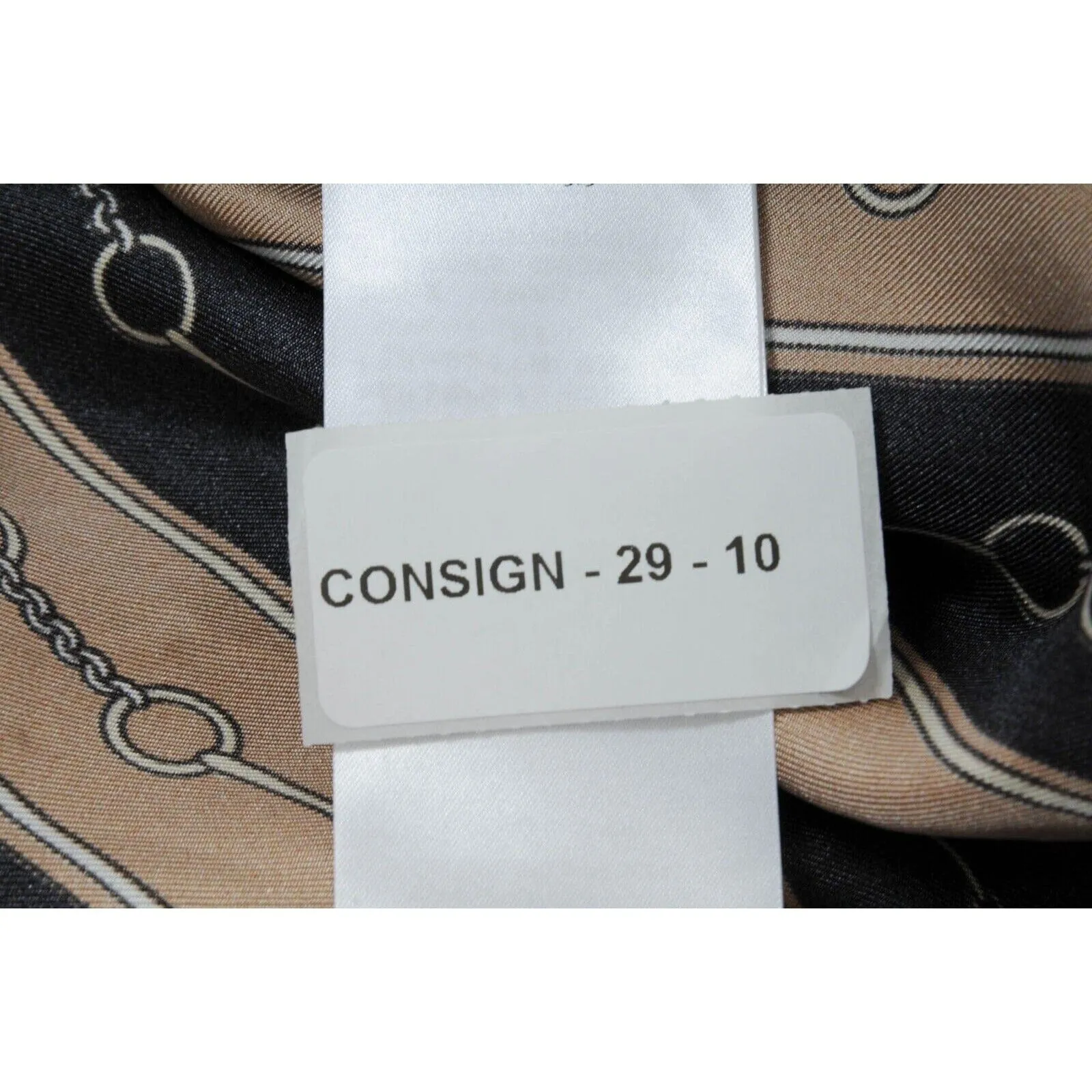 Black Gold Silk Acetate Horsebit Print Button Down Bowling Shirt