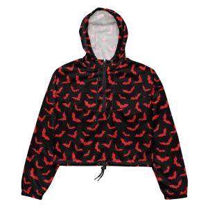 Bloody Bats Women's Cropped Windbreaker