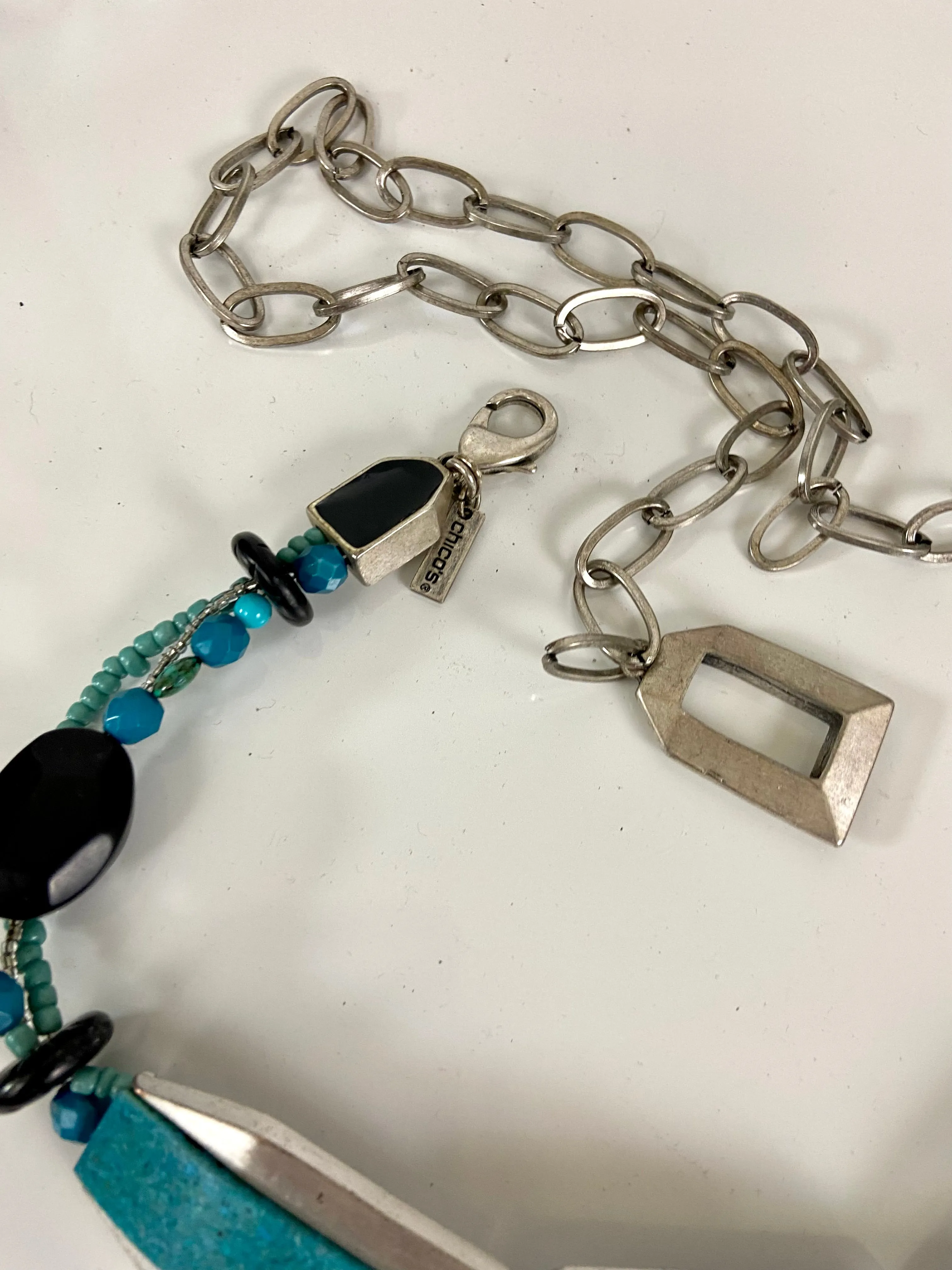 BLUE AND SILVER PLATE CHUNKY TURQUOISE belt