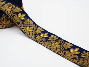 Blue Gota & Dori Work Embroidered Border