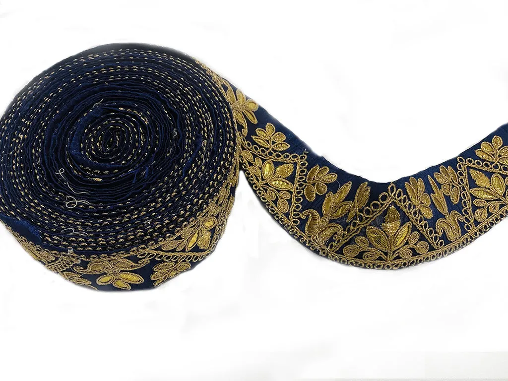 Blue Gota & Dori Work Embroidered Border