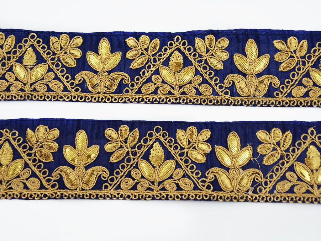 Blue Gota & Dori Work Embroidered Border