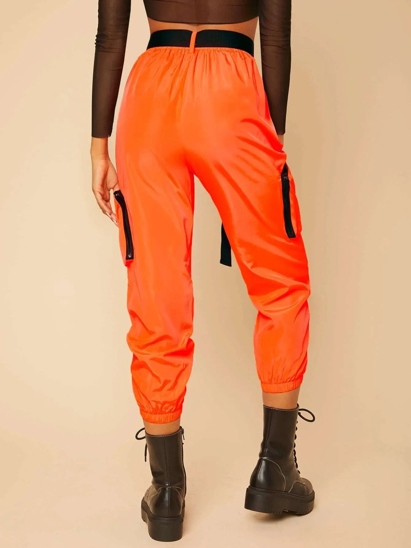 Buckle Belt Capris Cargo Pant
