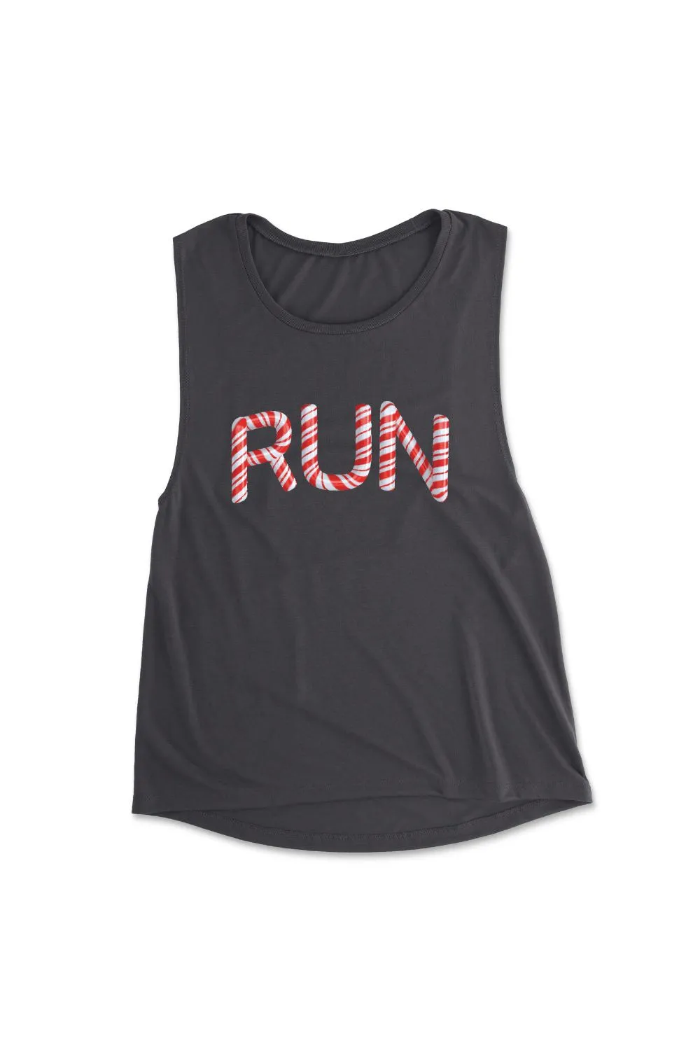 Candy Cane RUN Muscle Tank