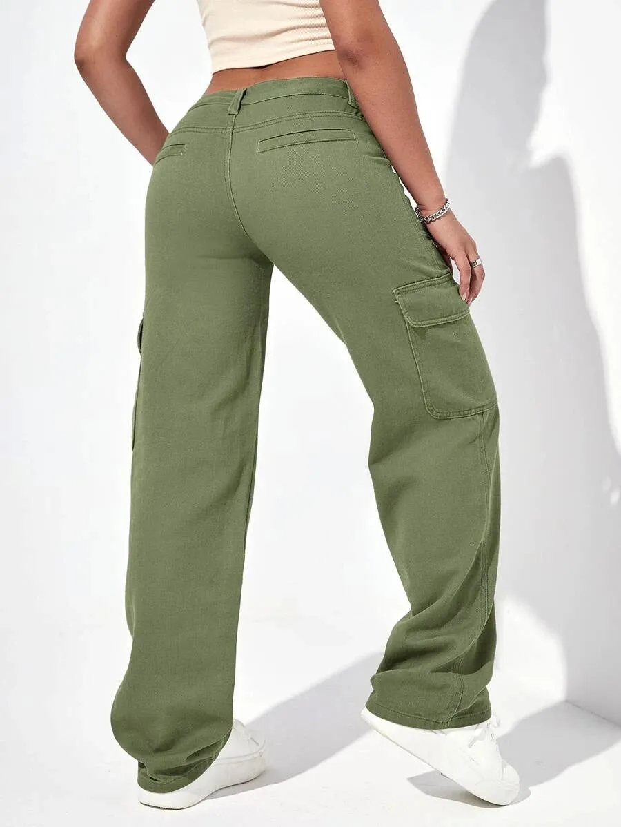 Cargo Flap Pocket Denim Jeans