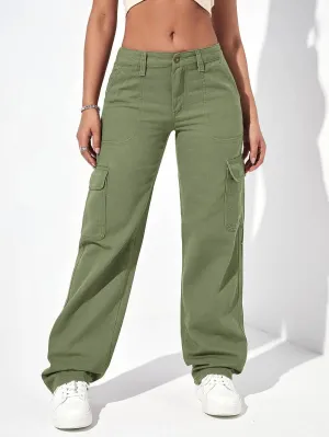 Cargo Flap Pocket Denim Jeans