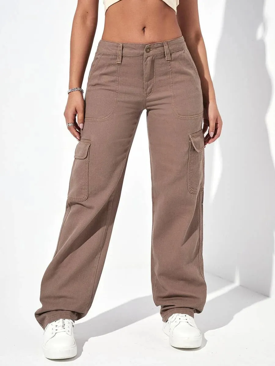 Cargo Flap Pocket Denim Jeans