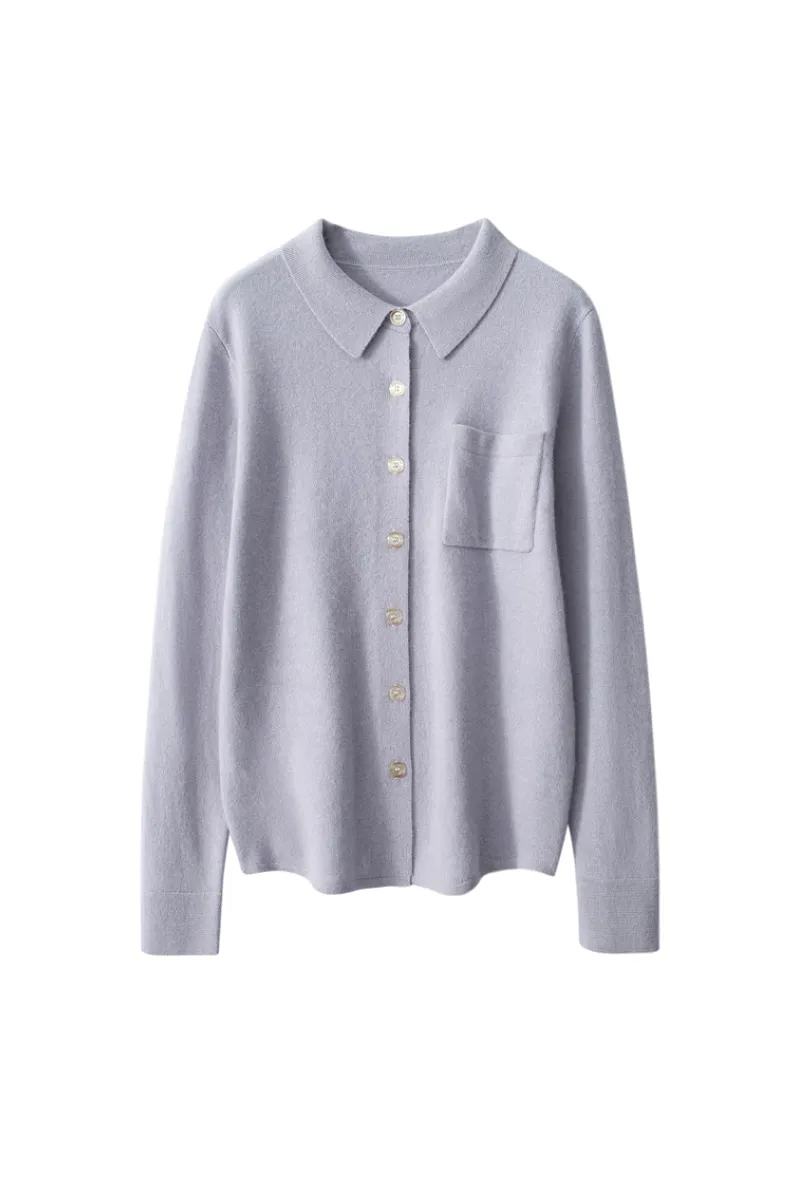 Casual 100 Cashmere Button Up Shirt