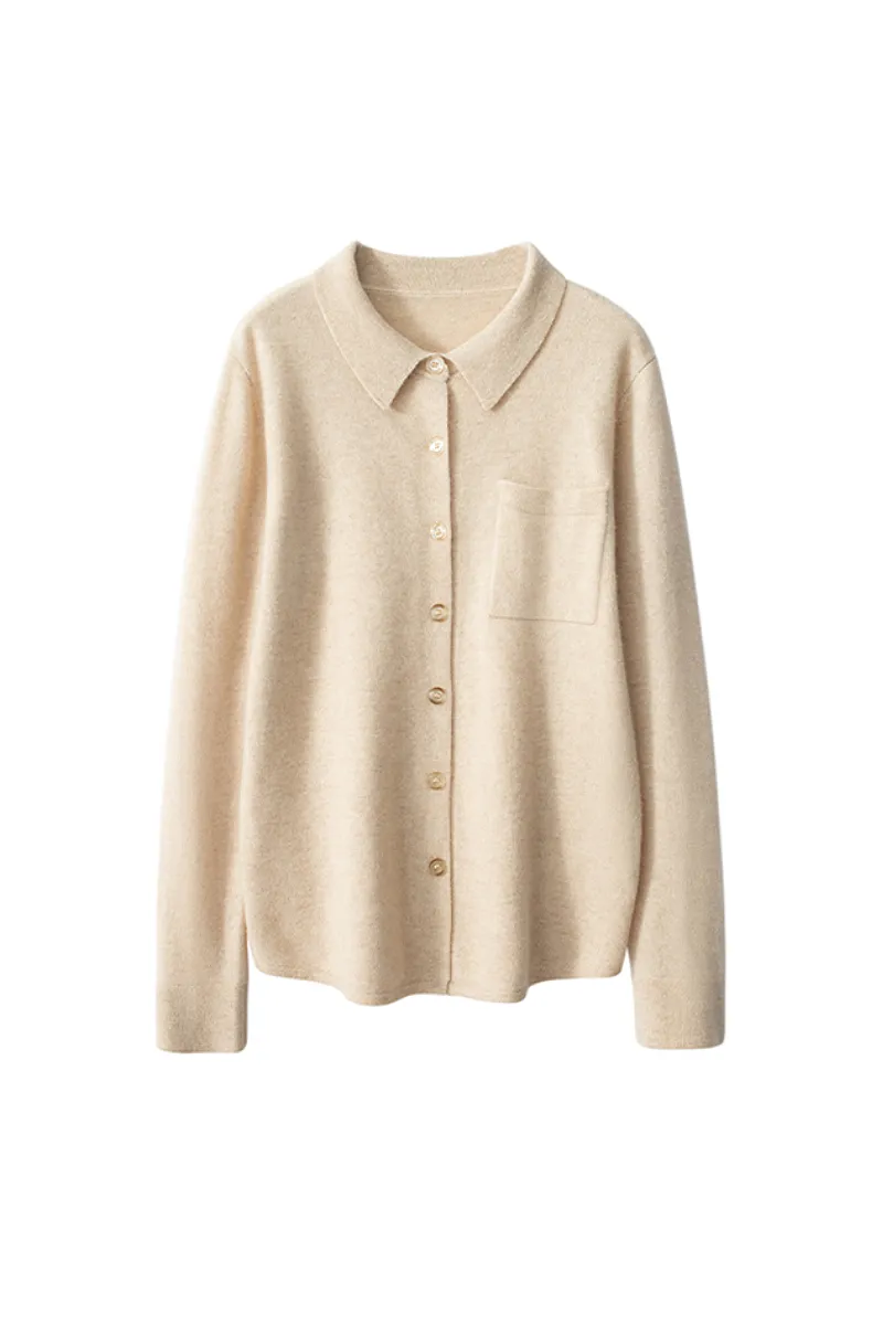 Casual 100 Cashmere Button Up Shirt
