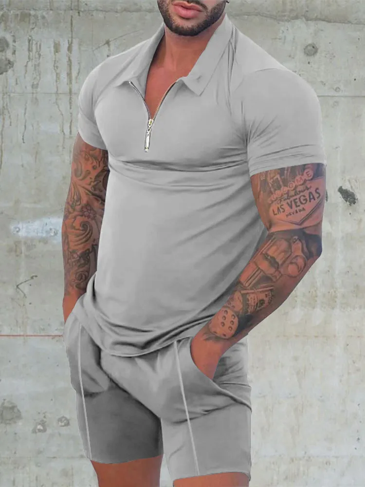 Casual Polo Shirt and Shorts Sets