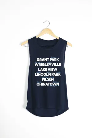 Chicago Neighborhoods Muscle Tank
