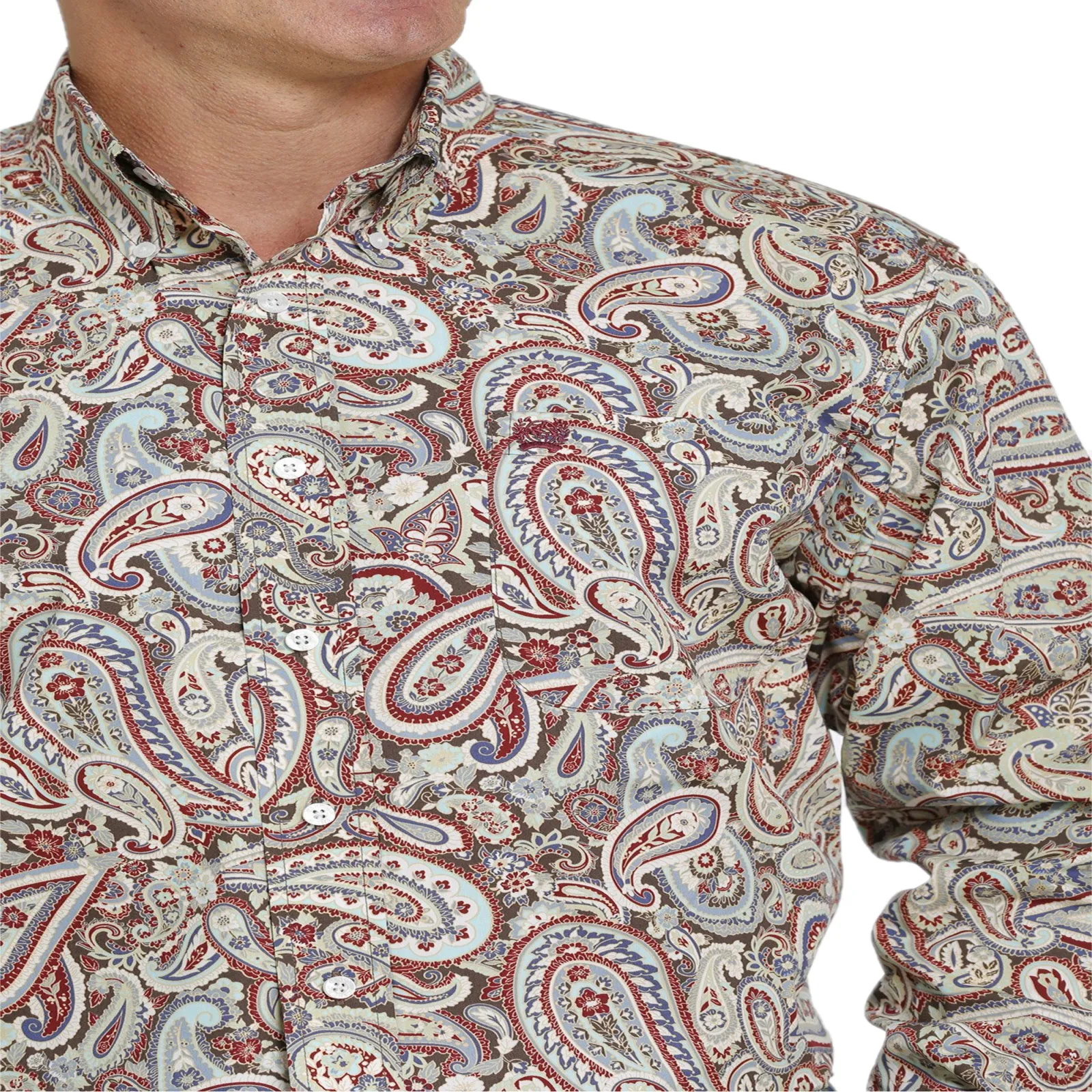 Cinch® Men's Multicolored Paisley Printed Button Down Shirt MTW1105426