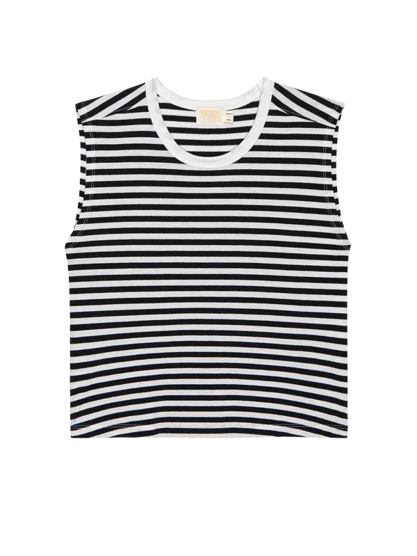 Collins Striped Crewneck Tank | City Stripe | Organic