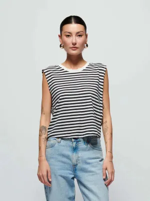 Collins Striped Crewneck Tank | City Stripe | Organic