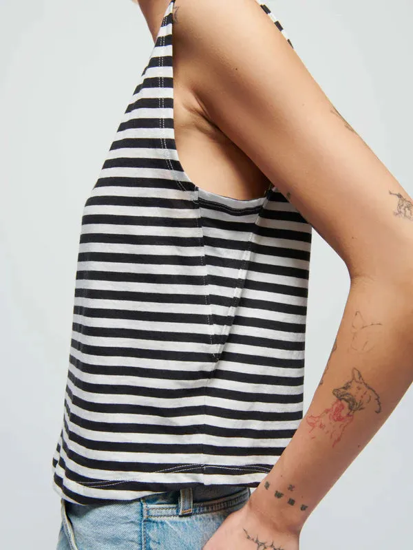 Collins Striped Crewneck Tank | City Stripe | Organic
