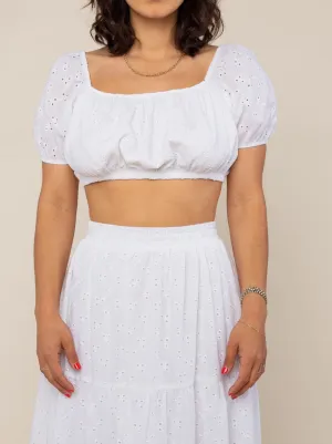Cotton Eyelet Bralette Top