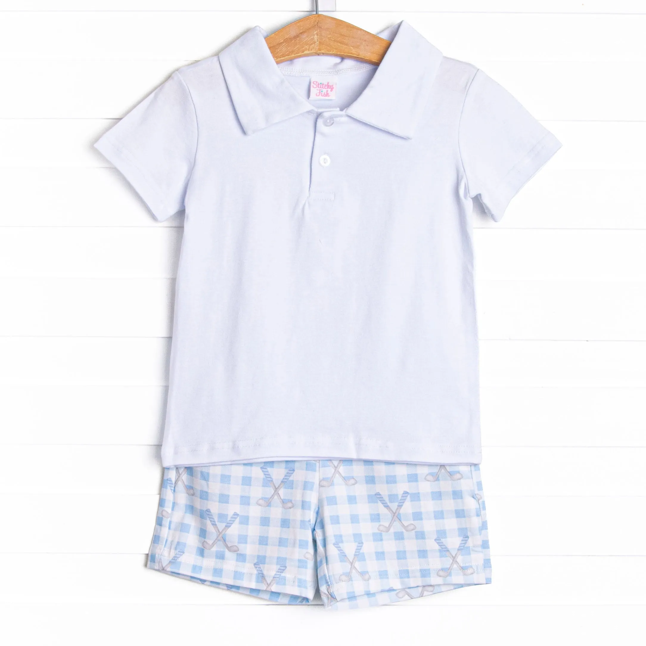 Country Club Caddy Short Set, Blue