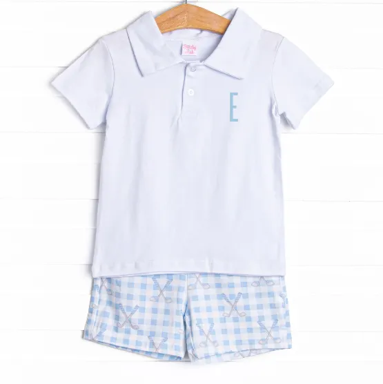 Country Club Caddy Short Set, Blue