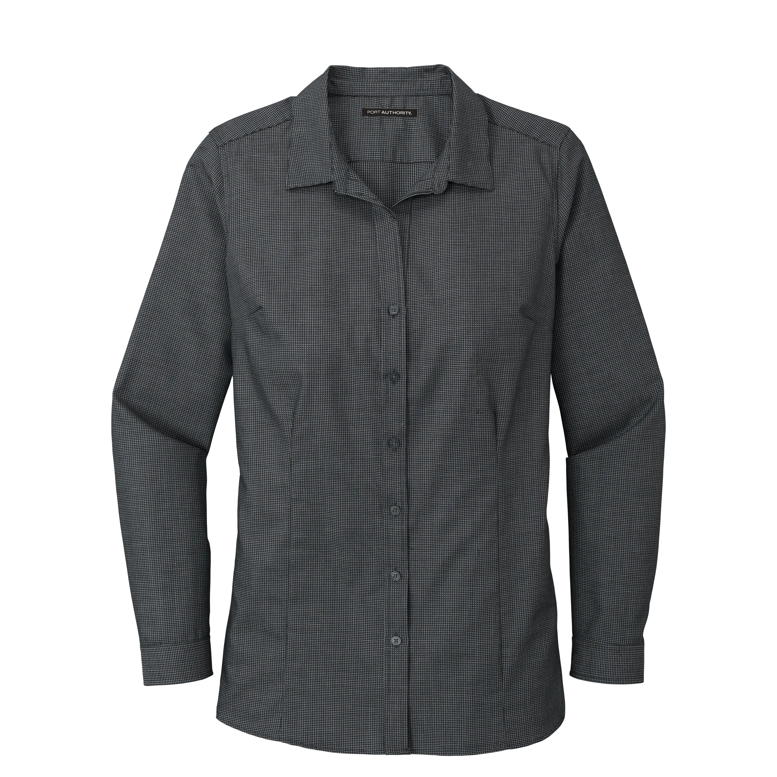 D2023W Ladies Pincheck Easy Care Shirt