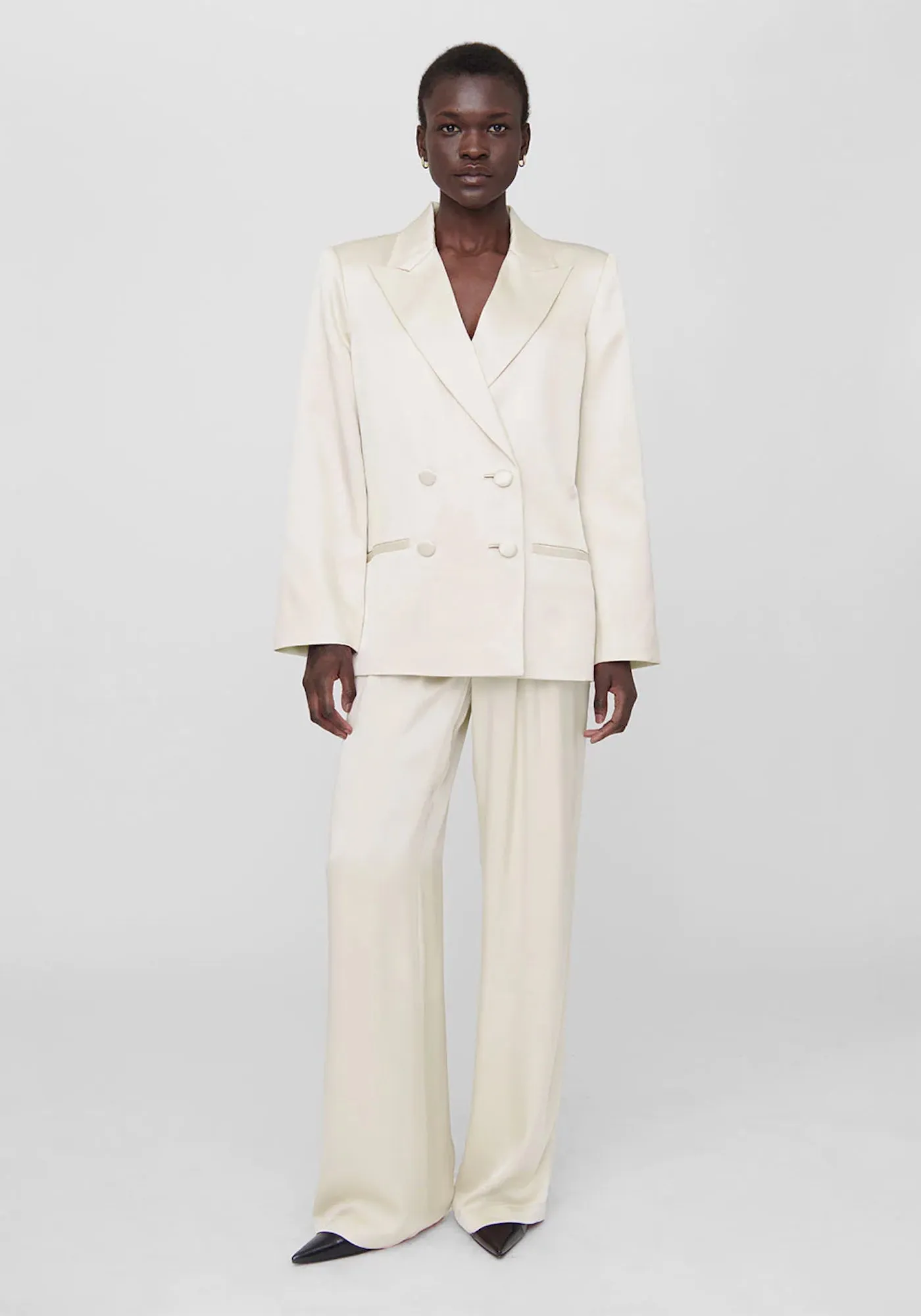 DONNE BLAZER IN OYSTER