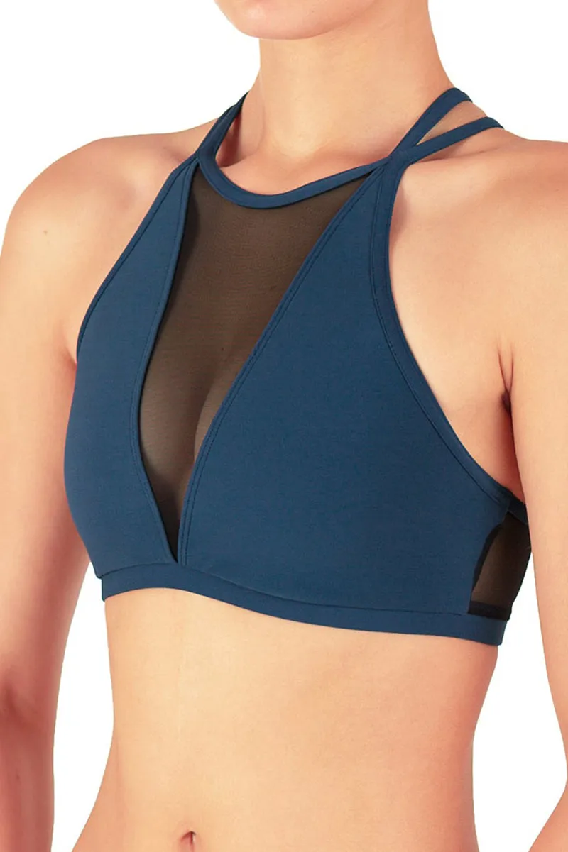 Dragonfly Victoria Sports Bra - Petrol Mesh