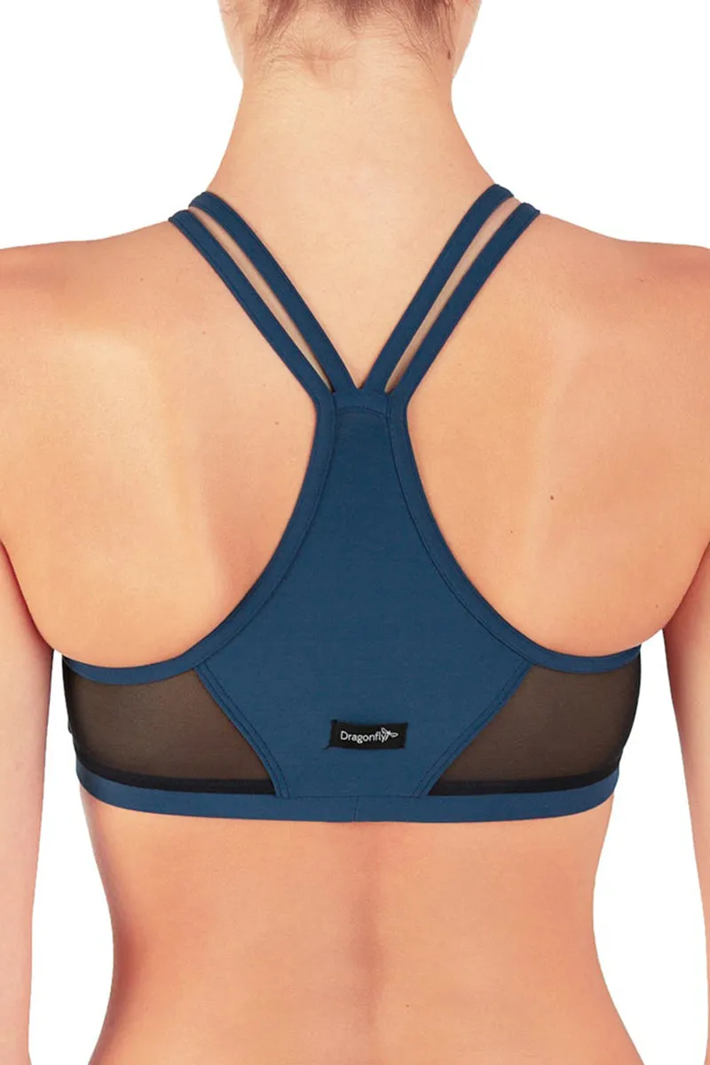 Dragonfly Victoria Sports Bra - Petrol Mesh