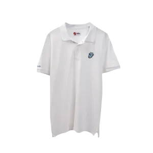 Embroidered Tongue White Polo Shirt
