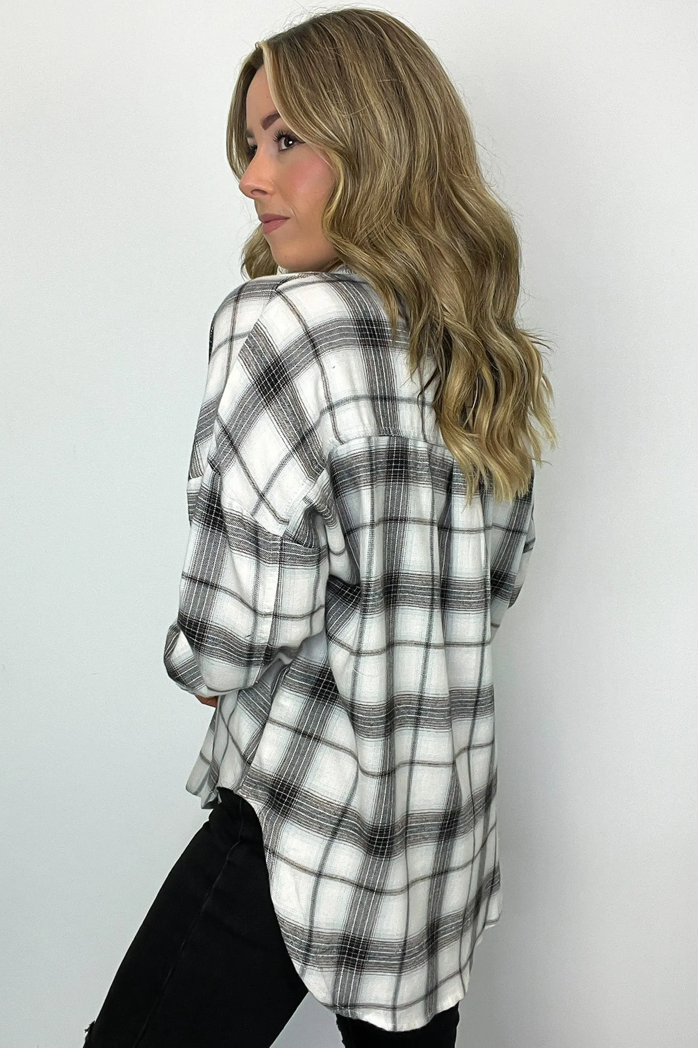 Gemini Plaid Button Down Top - FINAL SALE